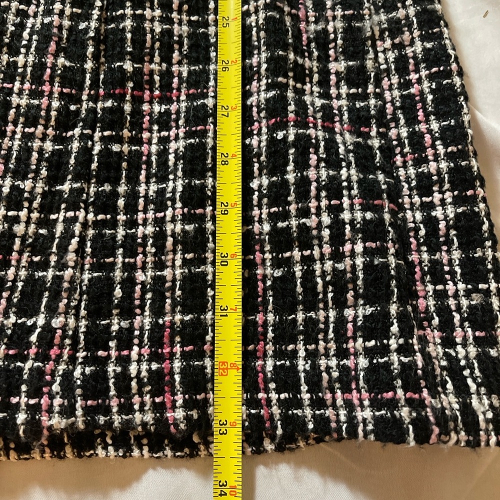 “Breakin Loose Tweed Coat Dress Size 3/4 Black Pink Bouclé Plaid Made in USA” - Picture 4 of 14